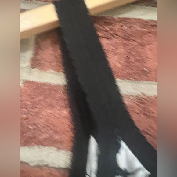 Bebe black and white camisole top with ribbed bottom and silk bust - Picture 8 of 15